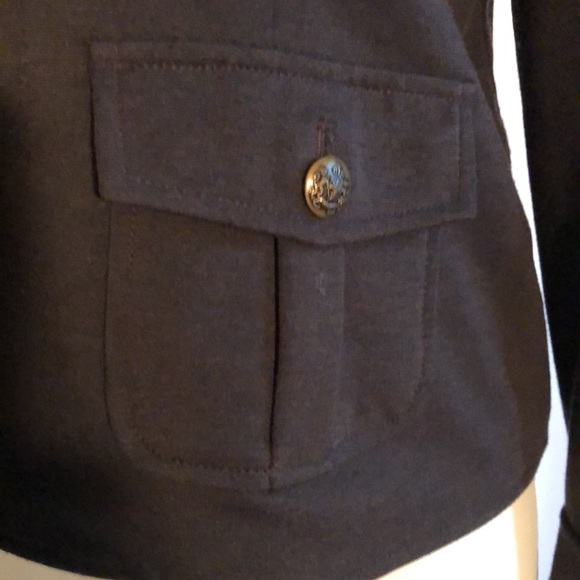 Grey Knit Jacket with Epaulets and Military Buttons. L - Picture 3 of 6